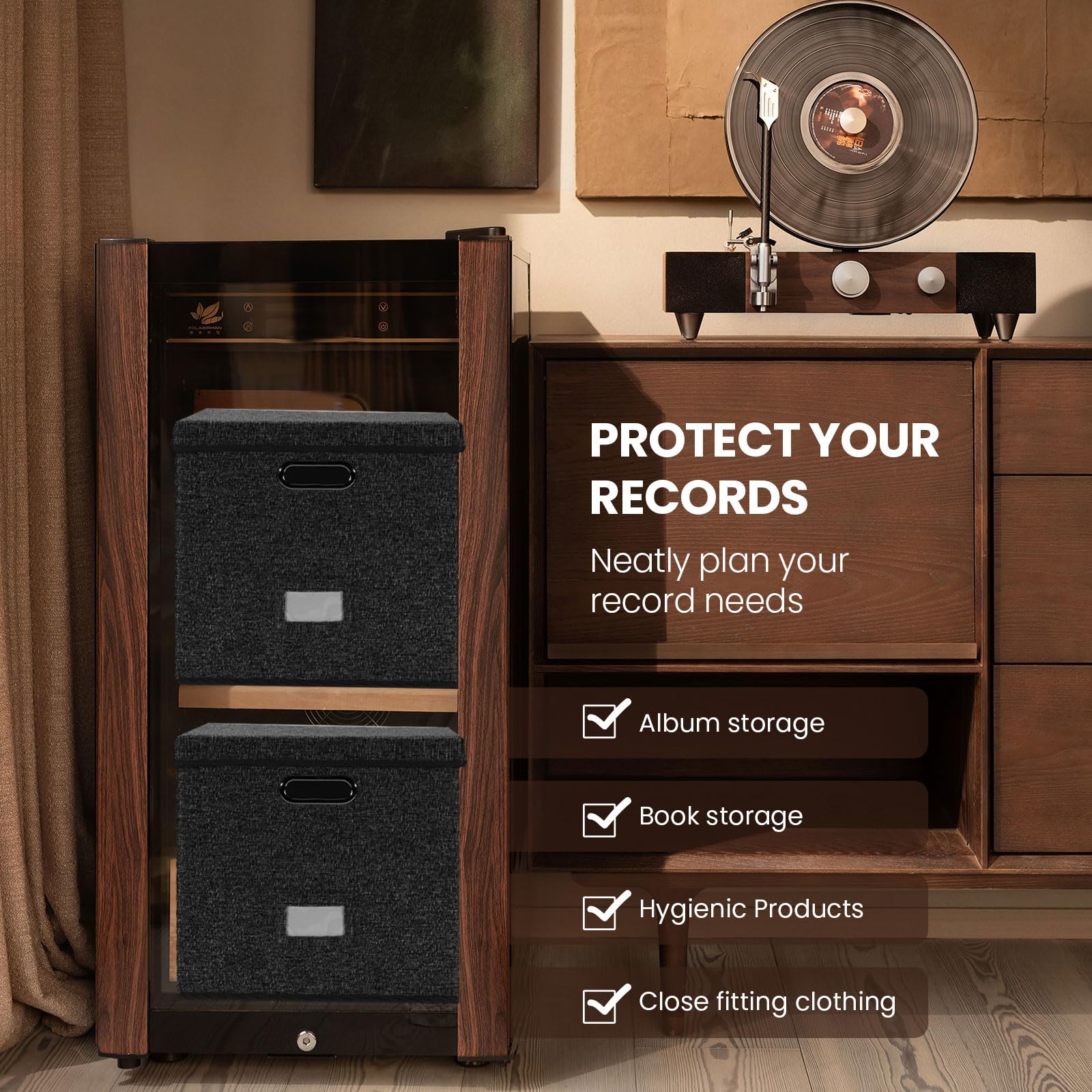 Amazon.co.jp: 丈夫なビニールレコード収納ボックス - アルバム